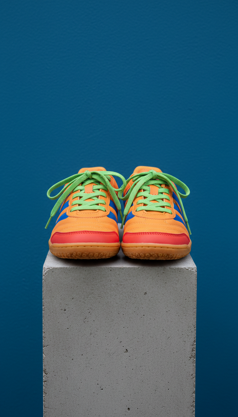 Zapato fútbol infantil Naranja Calle