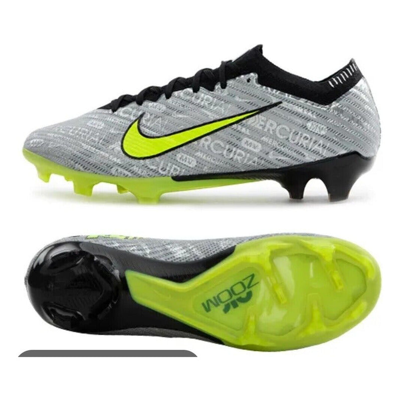 Zapatos Fútbol Nike Vapor 15 Xxv Elite Fg Silver Volt
