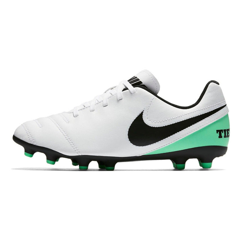 Zapato Fútbol Niño Nike Tiempo Rio Iii Fg White Originales