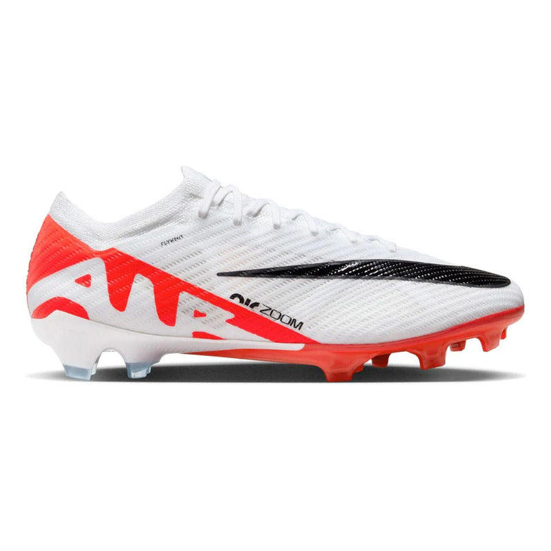 Zapato Fútbol Nike Zoom Vapor 15 Elite Fg White Sólo Pasto Natural