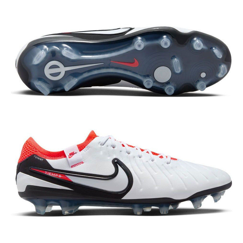 Zapato Fútbol Nike Legend 10 Elite Fg White Original Sólo Pasto Natural