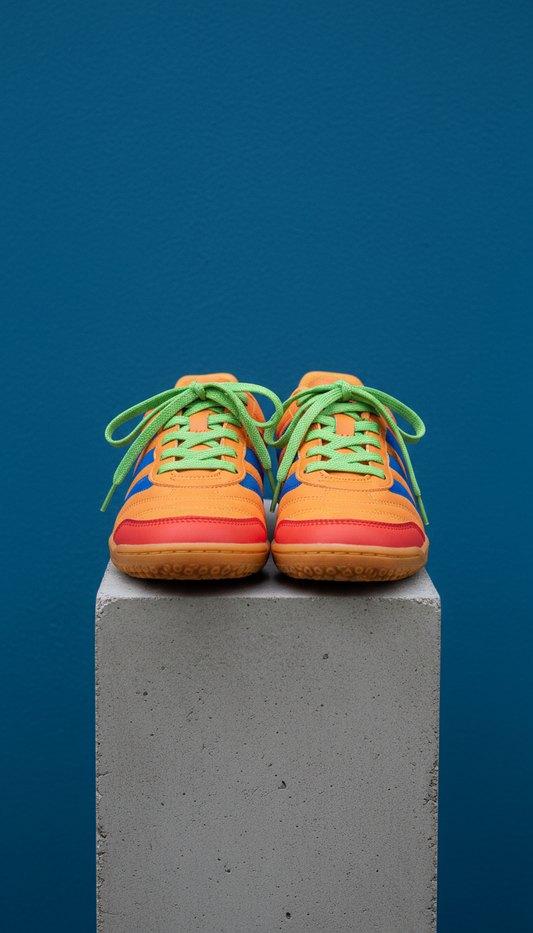 Zapato fútbol infantil Naranja Calle