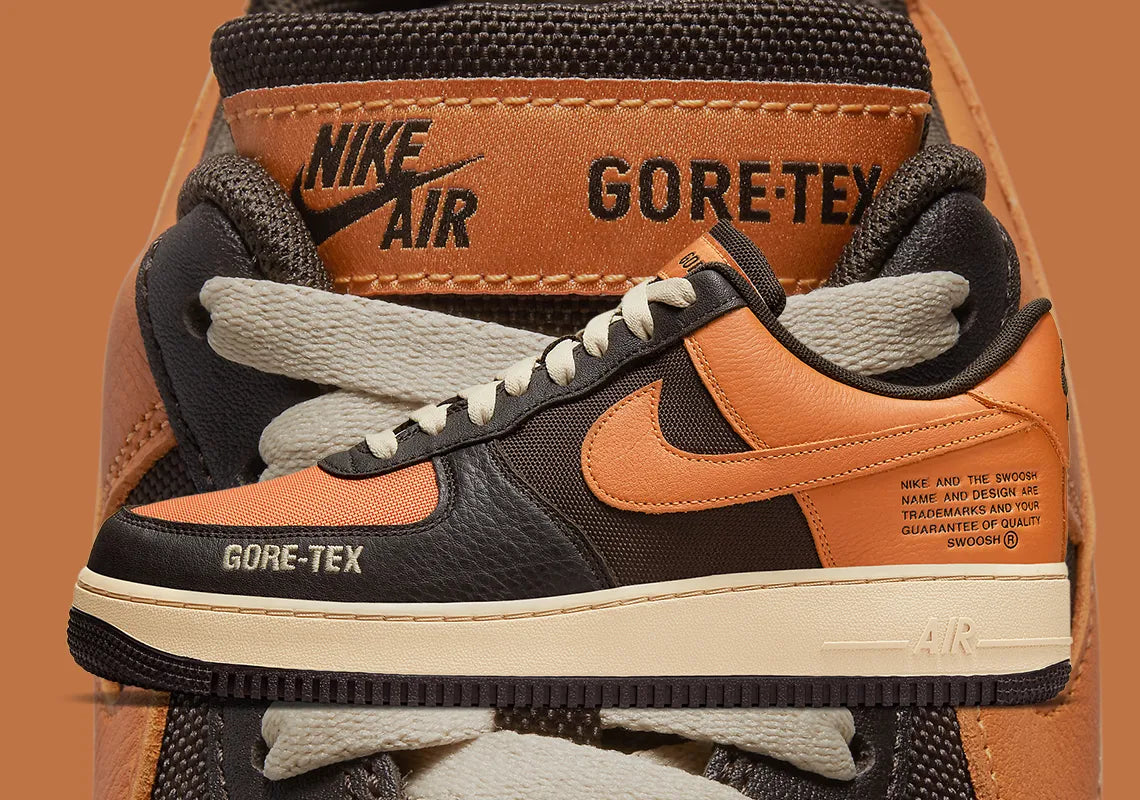 Zapatillas Nike Air Force 1 Goretex Brown Orange